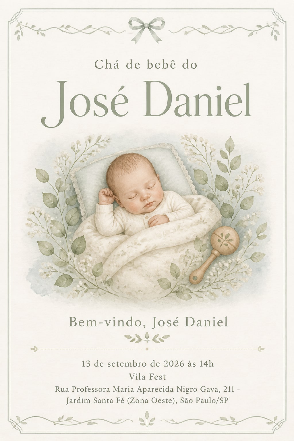 Convite de José Daniel