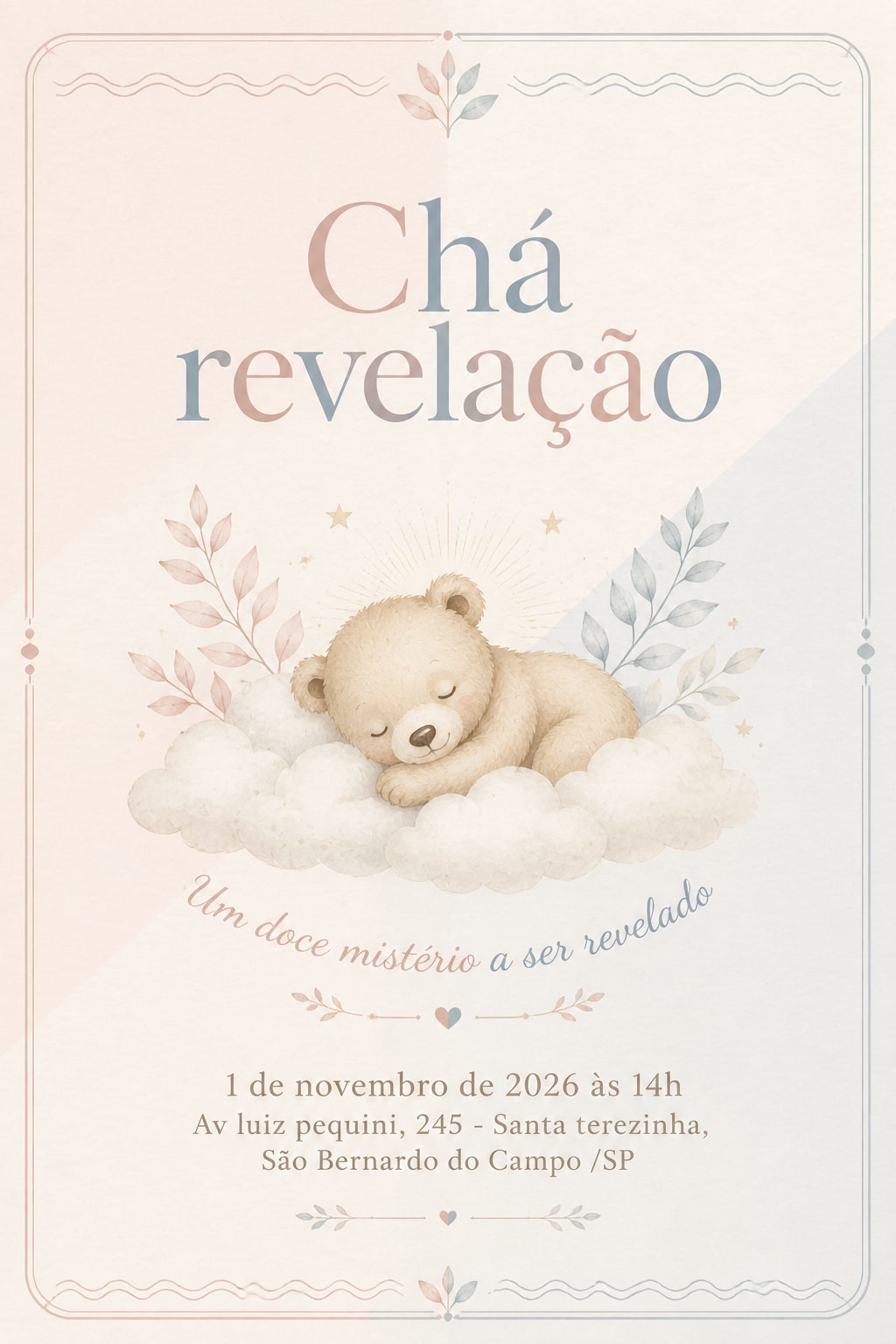 Convite de Chá revelação