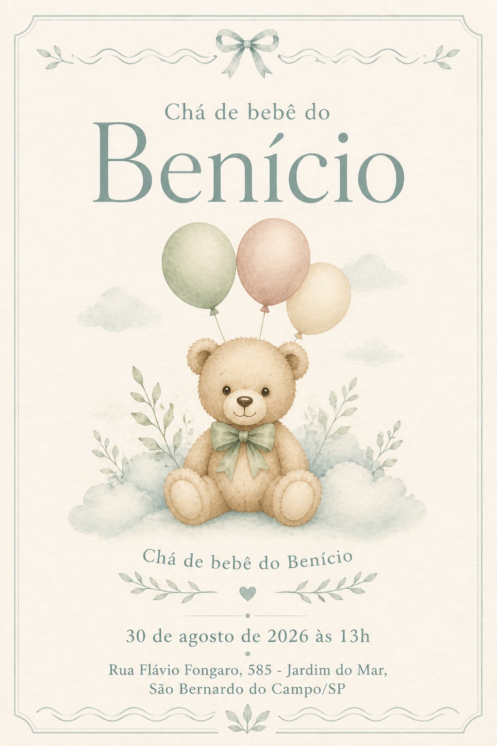 Convite de Benício