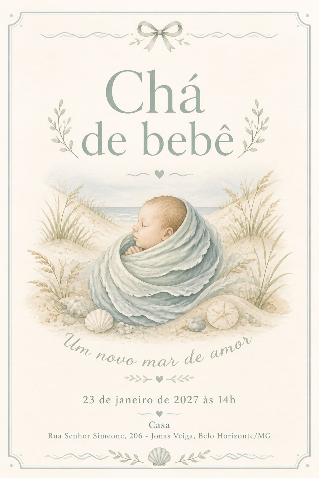 Convite de Chá de bebê