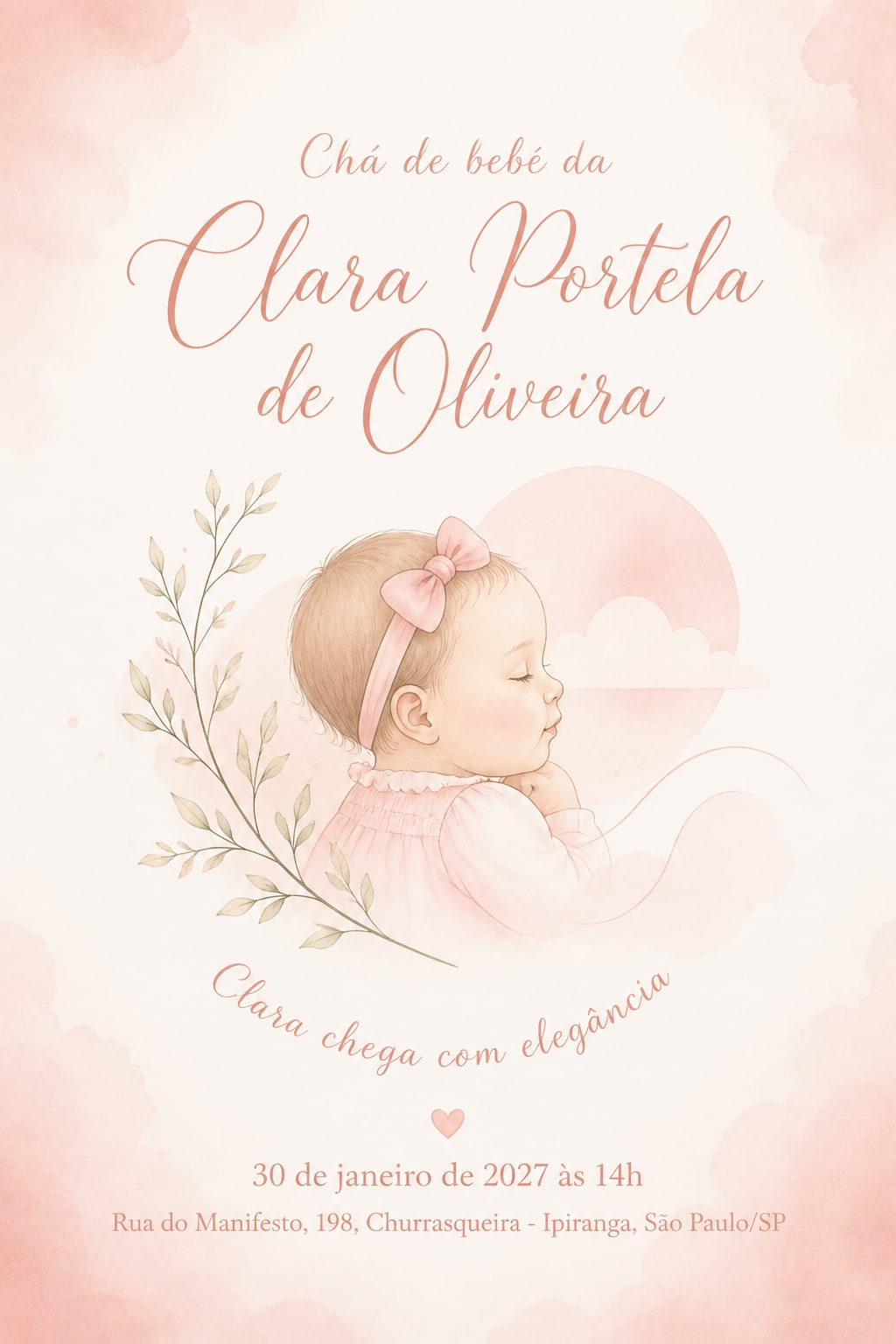 Convite de Clara Portela de Oliveira
