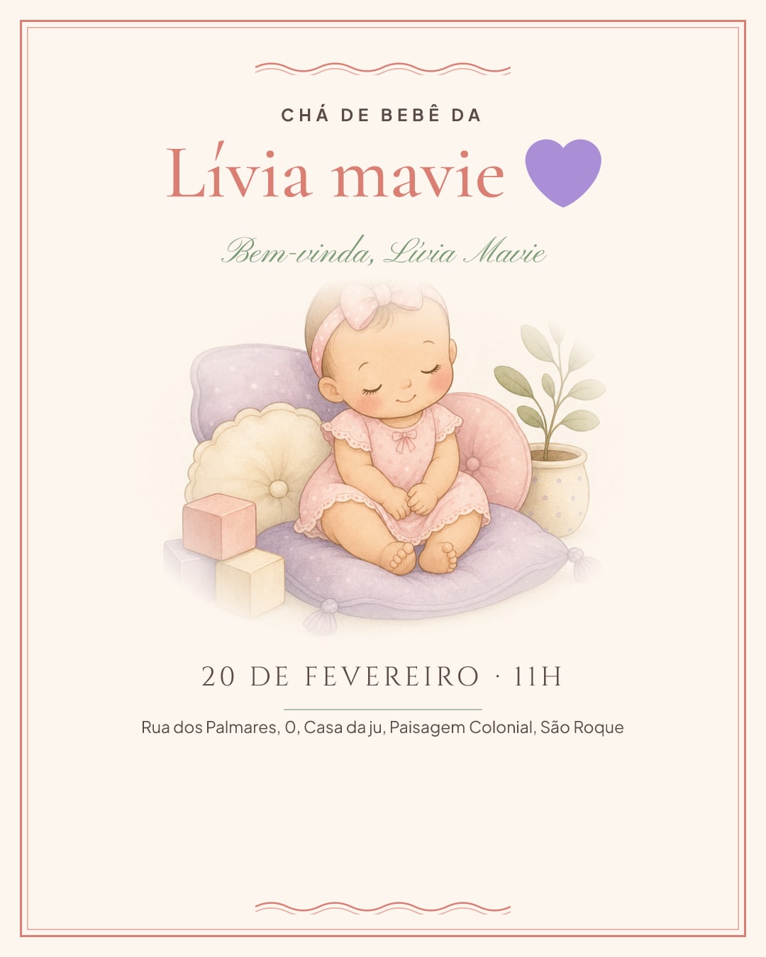 Convite de Lívia mavie 💜