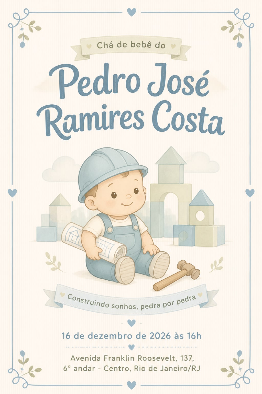 Convite de Pedro José Ramires Costa