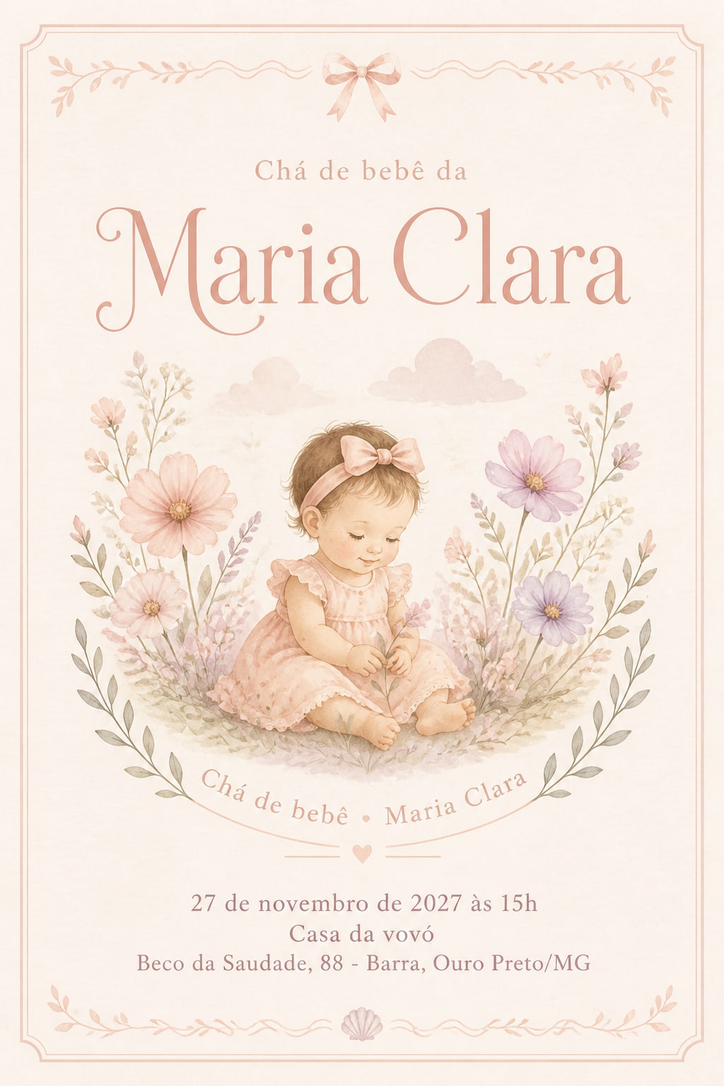 Convite de Maria Clara 